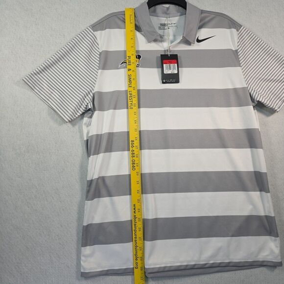 Nike Dri-Fit Polo Shirt Los Angeles Rams Men's Standard fit Size L Striped NWT - Picture 7 of 10